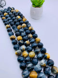 18 mm Blue Tiger Eye Round Beads 40 cm Length AAA quality - Natural Tiger Eye Beads