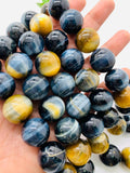 18 mm Blue Tiger Eye Round Beads 40 cm Length AAA quality - Natural Tiger Eye Beads