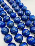 20 mm Lapis Round Beads • Length 40 cm • AA Quality • Natural Lapis Lazuli Round Beads