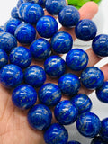 20 mm Lapis Round Beads • Length 40 cm • AA Quality • Natural Lapis Lazuli Round Beads