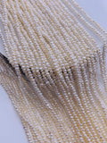 2-2.5 MM Freshwater Pearl Roundel Beads - AA Quality - 40 cm Length - Natural Freshwater Pearl Rondelle