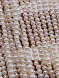 2-2.5 MM Freshwater Pearl Roundel Beads - AAA Quality - 40 cm Length - Natural Freshwater Pearl Rondelle