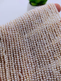 2-2.5 MM Freshwater Pearl Roundel Beads - AAA Quality - 40 cm Length - Natural Freshwater Pearl Rondelle