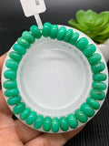 Chrysoprase Roundel Bracelet • 10.50 mm Size • Code C24 • AAA quality • Length 7.5” • Natural Chrysoprase Rondelle Bracelet