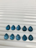 London Blue Topaz 8x11 mm Pear Cabs - Pack of 1 Pc - AAA Quality - Natural Blue Topaz Cabochon
