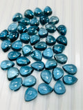 London Blue Topaz 8x11 mm Pear Cabs - Pack of 1 Pc - AAA Quality - Natural Blue Topaz Cabochon