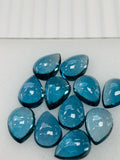 London Blue Topaz 9x13 MM Pear Cabs- Pack of 1 Pc - AAA Quality - Natural Blue Topaz Cabochon