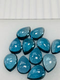 London Blue Topaz 9x11 MM Pear Cabs- Pack of 1 Pc - AAA Quality - Natural Blue Topaz Cabochon