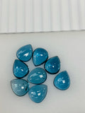 London Blue Topaz 10x12 mm Pear Cabs- Pack of 1 Pc - AAA Quality - Natural Blue Topaz Cabochon