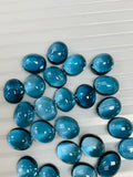 London Blue Topaz 9x11 MM Oval Cabs- Pack of 1 Pc - AAA Quality - Natural Blue Topaz Cabochon