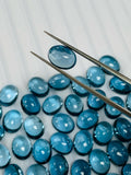 London Blue Topaz 7x9 MM Oval Cabs- Pack of 1 Pc - AAA Quality - Natural Blue Topaz Cabochon