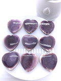 25 mm Wampum Quahog Shell Heart Cabs • Pack of 1 Piece • AAA Quality • Natural Wampum Shell Cabochon • Flat Back