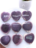 25 mm Wampum Quahog Shell Heart Cabs • Pack of 1 Piece • AAA Quality • Natural Wampum Shell Cabochon • Flat Back