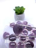 20 mm Wampum Quahog Shell Heart Cabs • Pack of 1 Piece • AAA Quality • Natural Wampum Shell Cabochon • Flat Back