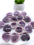 20 mm Wampum Quahog Shell Heart Cabs • Pack of 1 Piece • AAA Quality • Natural Wampum Shell Cabochon • Flat Back