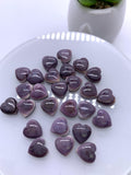 10 mm Wampum Quahog Shell Heart Cabs • Pack of 2 Pcs • AAA Quality • Natural Wampum Shell Cabochon • Flat Back