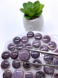 14 mm Wampum Quahog Shell Round Cabs • Pack of 1 Piece • AAA Quality • Natural Wampum Shell Cabochon • Flat Back