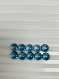 7 MM London Blue Topaz Round Cabs- Pack of 1 Pc- AAA Quality- Natural Blue Topaz Cabochon