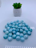 Larimar Cabochon • 8 mm Size • Pack of 2 Pcs • AA Quality • Natural Larimar Round Cabochon • Larimar Cabs