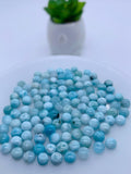 Larimar Cabochon • 5 mm Size • Pack of 10 Pcs • AA Quality • Natural Larimar Round Cabochon • Larimar Cabs