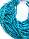 5 mm Turquoise Roundel Beads - AAA Quality - Origin America- Length 40 cm - Natural Turquoise Rondelle Beads