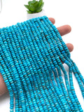 5 mm Turquoise Roundel Beads - AAA Quality - Origin America- Length 40 cm - Natural Turquoise Rondelle Beads