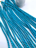 6 mm Turquoise Round Beads- AAA Quality- Origin America - Length 40 cm - Natural Turquoise Beads
