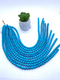 8 mm Turquoise Round Beads- AAA Quality- Origin America - Length 40 cm - Natural Sleeping Beauty Turquoise Beads