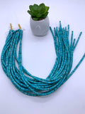 4 mm Turquoise Heishi Beads- AAA Quality - Length 40 cm - American Turquoise - Natural Turquoise Beads
