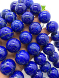 20 mm Lapis Round Beads • Code #L2 • Pack of 1 Loose Piece/ Bead • AAA Quality • Natural Lapis Lazuli Round Beads