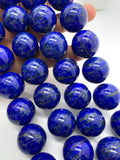 20 mm Lapis Round Beads • Code #L3 • Length 40 cm • AAAA Quality • Natural Lapis Lazuli Round Beads
