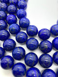 20 mm Lapis Round Beads • Code #L3 • Pack of 1 Loose Piece/ Bead • AAAA Quality • Natural Lapis Lazuli Round Beads