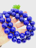 20 mm Lapis Round Beads • Code #L4 • Pack of 1 Loose Piece/ Bead • AAAAA Quality • Natural Lapis Lazuli Round Beads