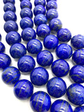 18 mm Lapis Round Beads • Code #A1 • Length 40 cm • AAA Quality• Natural Lapis Lazuli Round Beads