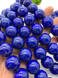 18 mm Lapis Round Beads • Code #A1 • Length 40 cm • AAA Quality• Natural Lapis Lazuli Round Beads