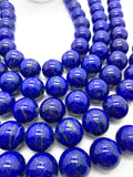 18 mm Lapis Round Beads • Code #A2 • Length 40 cm • AAAA Quality• Natural Lapis Lazuli Round Beads