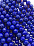 10 mm Lapis Round Beads • Length 40 cm • AAA Quality• Natural Lapis Lazuli Round Beads