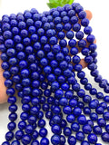 10 mm Lapis Round Beads • Length 40 cm • AAA Quality• Natural Lapis Lazuli Round Beads