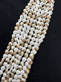 Shiva Shell Heart shape Beads - 12mm Size • AAA Quality• Length 40 cm • Shiva Shell heart Beads • Shiva Shell Beads