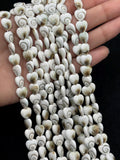 Shiva Shell Heart shape Beads - 10mm Size • AAA Quality• Length 40 cm • Shiva Shell heart Beads • Shiva Shell Beads