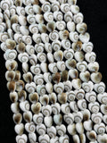 Shiva Shell Heart shape Beads - 8mm Size • AAA Quality• Length 40 cm • Shiva Shell heart Beads • Shiva Shell Beads