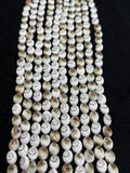 Shiva Shell Oval shape Beads - 7X9mm Size • AAA Quality• Length 40 cm • Shiva Shell oval Beads • Shiva Shell Beads