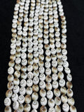 Shiva Shell Oval shape Beads - 7X9mm Size • AAA Quality• Length 40 cm • Shiva Shell oval Beads • Shiva Shell Beads