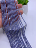 2mm Tanzanite Faceted Cube Beads - Length 40 cm - AA Quality - Natural Tanzanite Beads