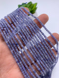2mm Tanzanite Faceted Cube Beads - Length 40 cm - AA Quality - Natural Tanzanite Beads