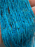 1x1 mm Turquoise Cylindrical Beads - Length 38 cm - AAA Quality - Natural Turquoise Beads