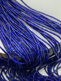 1x1 mm Lapis Cylindrical Beads - AAA Quality- 38 cm Length- Natural Lapis Beads origin Afghanistan