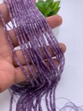 2.5mm Lepidolite Faceted Cube beads - AAA Quality - Length 39 cm - Natural Lepidolite Dice Square Beads