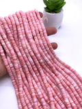6mm Queen Conch Shell Heishi Beads • Length 40 cm • AAA Quality • Natural Pink Queen Conch Shell Beads