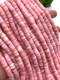6mm Queen Conch Shell Heishi Beads • Length 40 cm • AAA Quality • Natural Pink Queen Conch Shell Beads